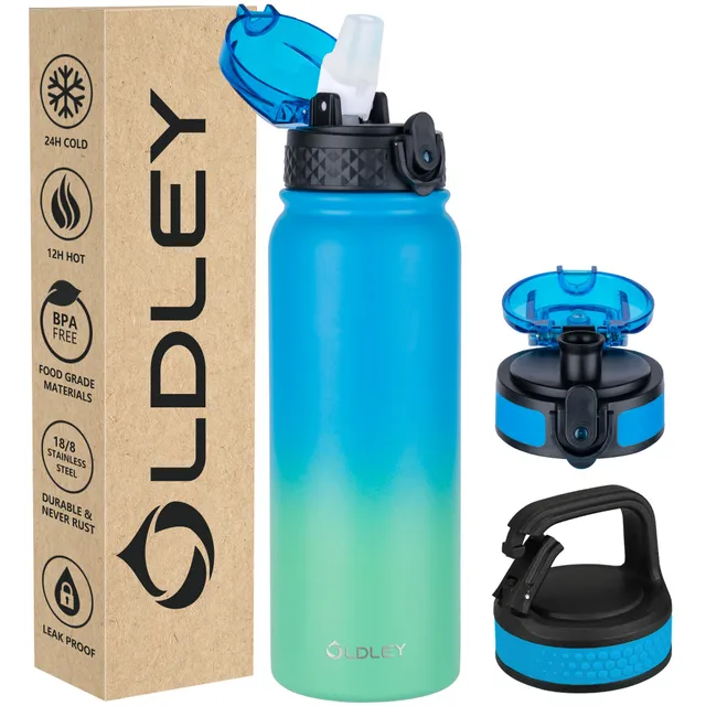 Oldley Triple Lid termoska rainforest 600 ml nerez