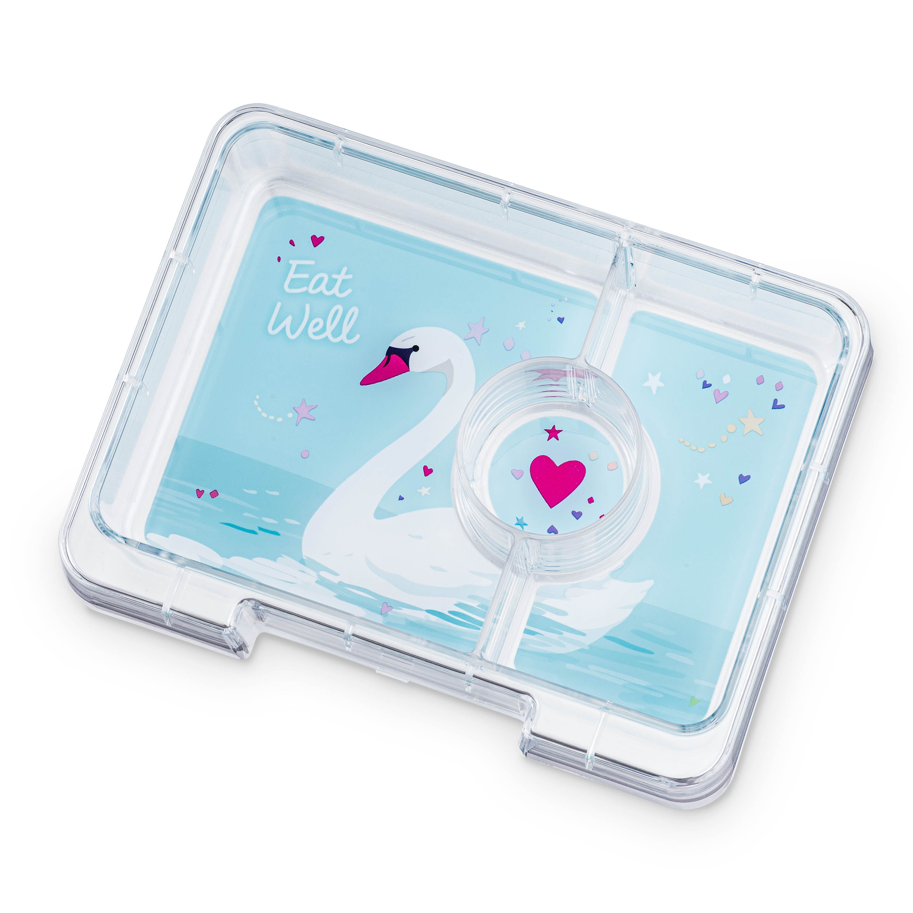 Yumbox Snack svačinový box Power Pink Swan Tray 3 přihrádky