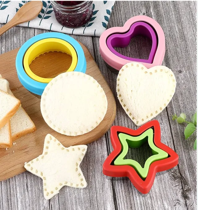 Yumbox 3 v 1 vykrajovátko na sendviče hvězda nerez