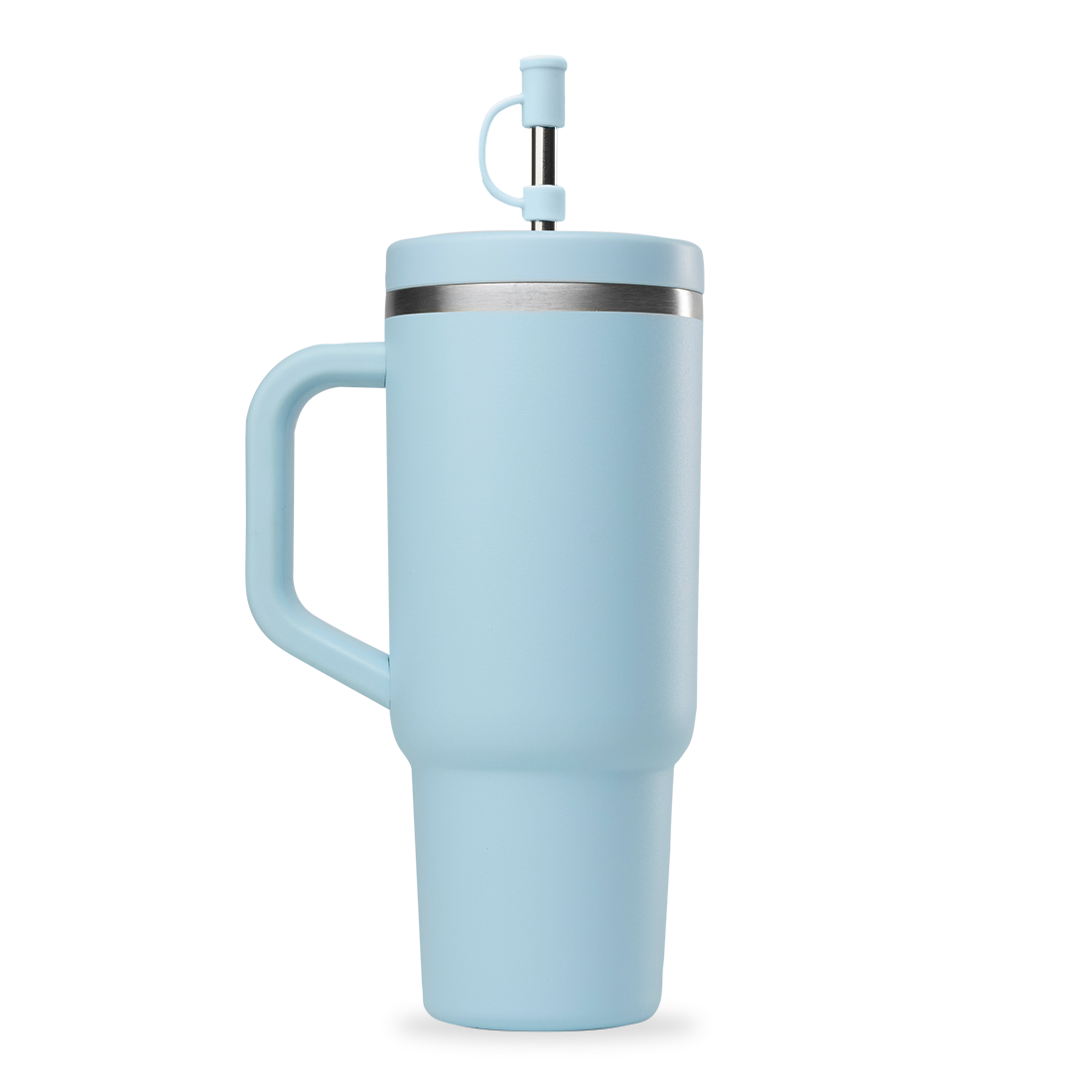 Qwetch Travel Cup Pastel Bleu termohrnek 900 ml s brčkem