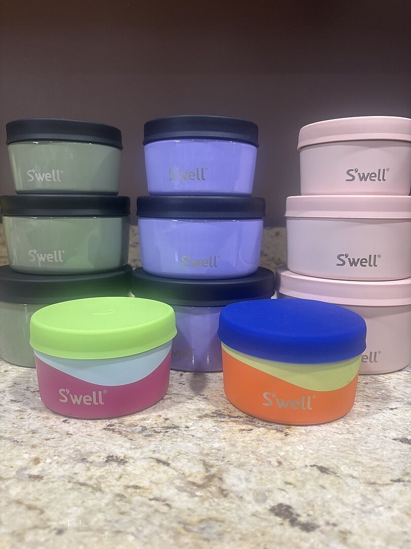 S'well Food Canister Set dózy 3 ks Onyx s víčkem
