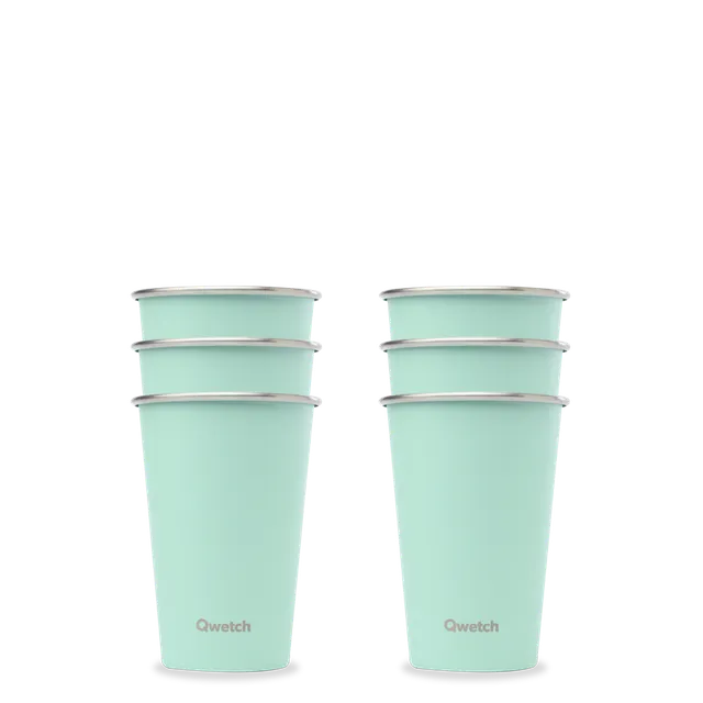 Qwetch Gobelet One sada kelímků pastel zelená