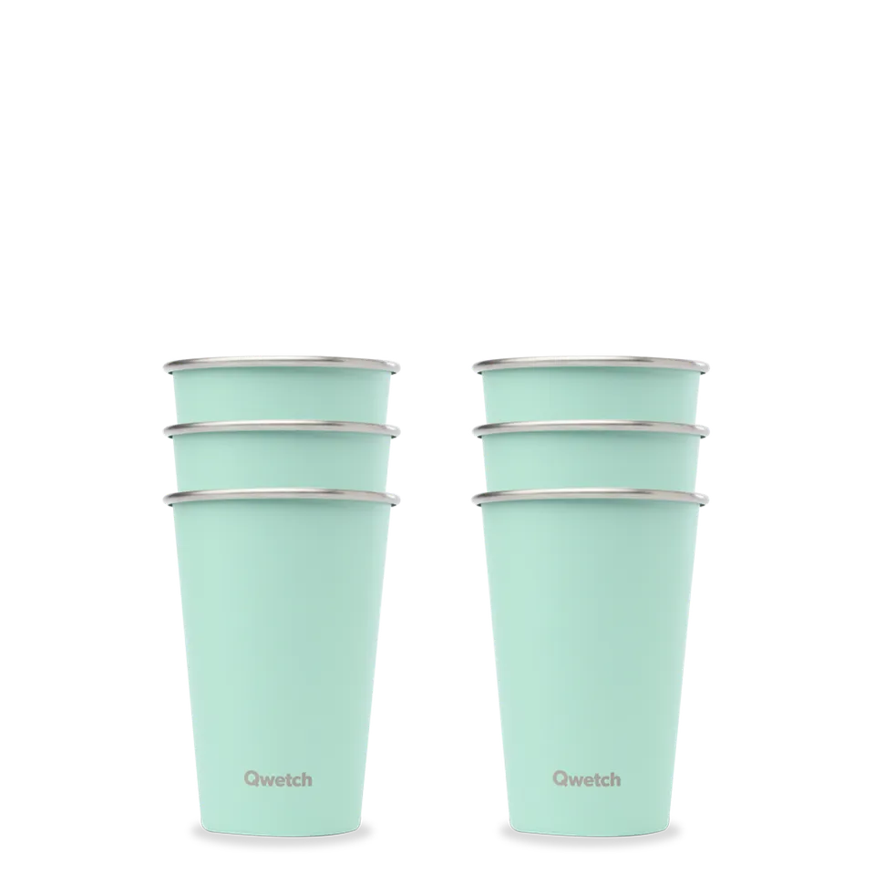 Qwetch Gobelet One sada kelímků pastel zelená