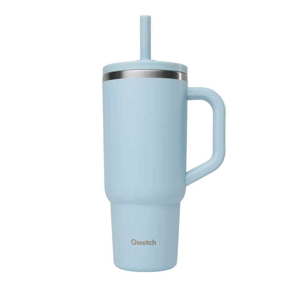 Qwetch Travel Cup termohrnek 900 ml modrý pastelový