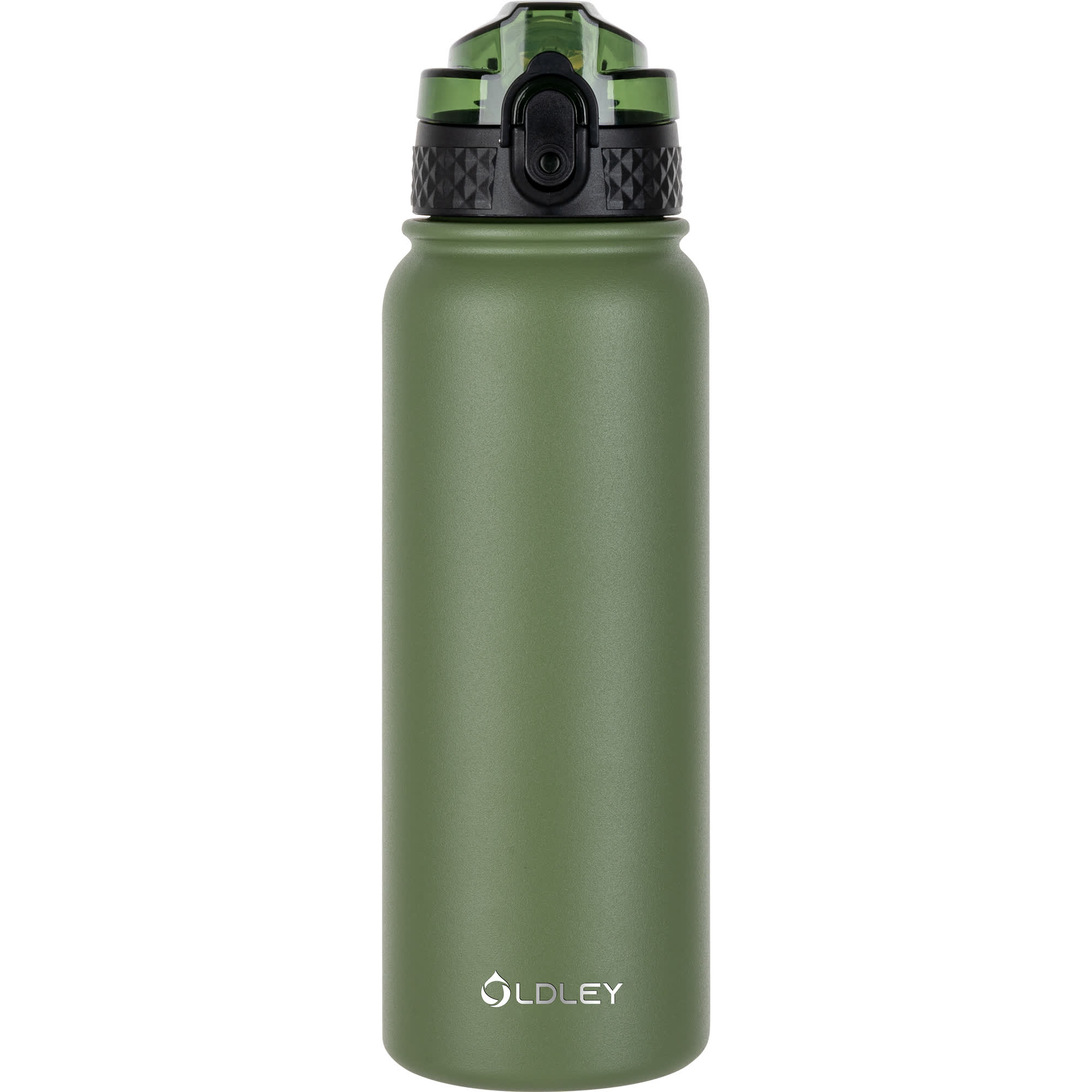 OLDLEY Triple Lid 20oz cestovní láhev olivová nerez