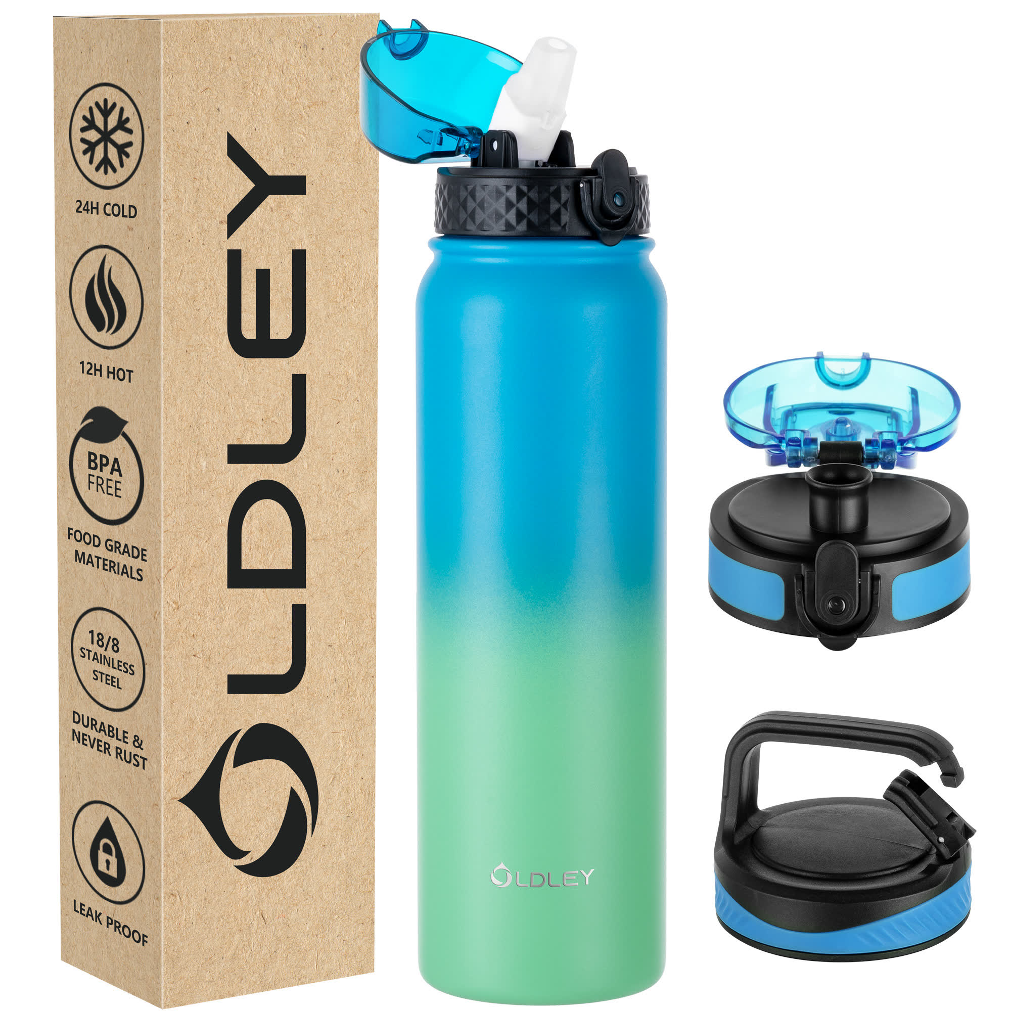 OLDLEY Insulated Bottle termoska 946 ml modro-zelená