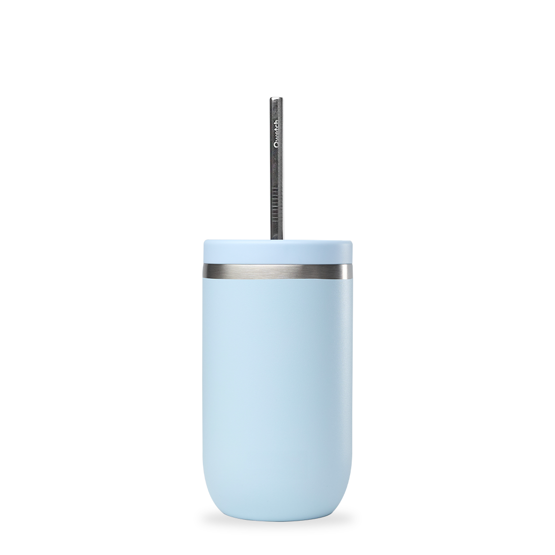 Qwetch Cold Cup Pastel Bleu termohrnek 470 ml s brčkem