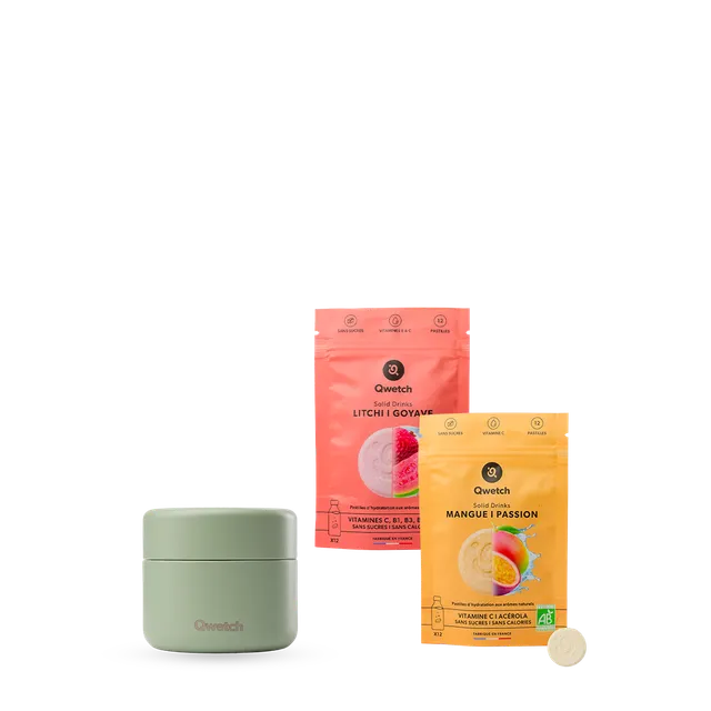 Qwetch Solid Drinks Routine Box Tilleul mango litchi