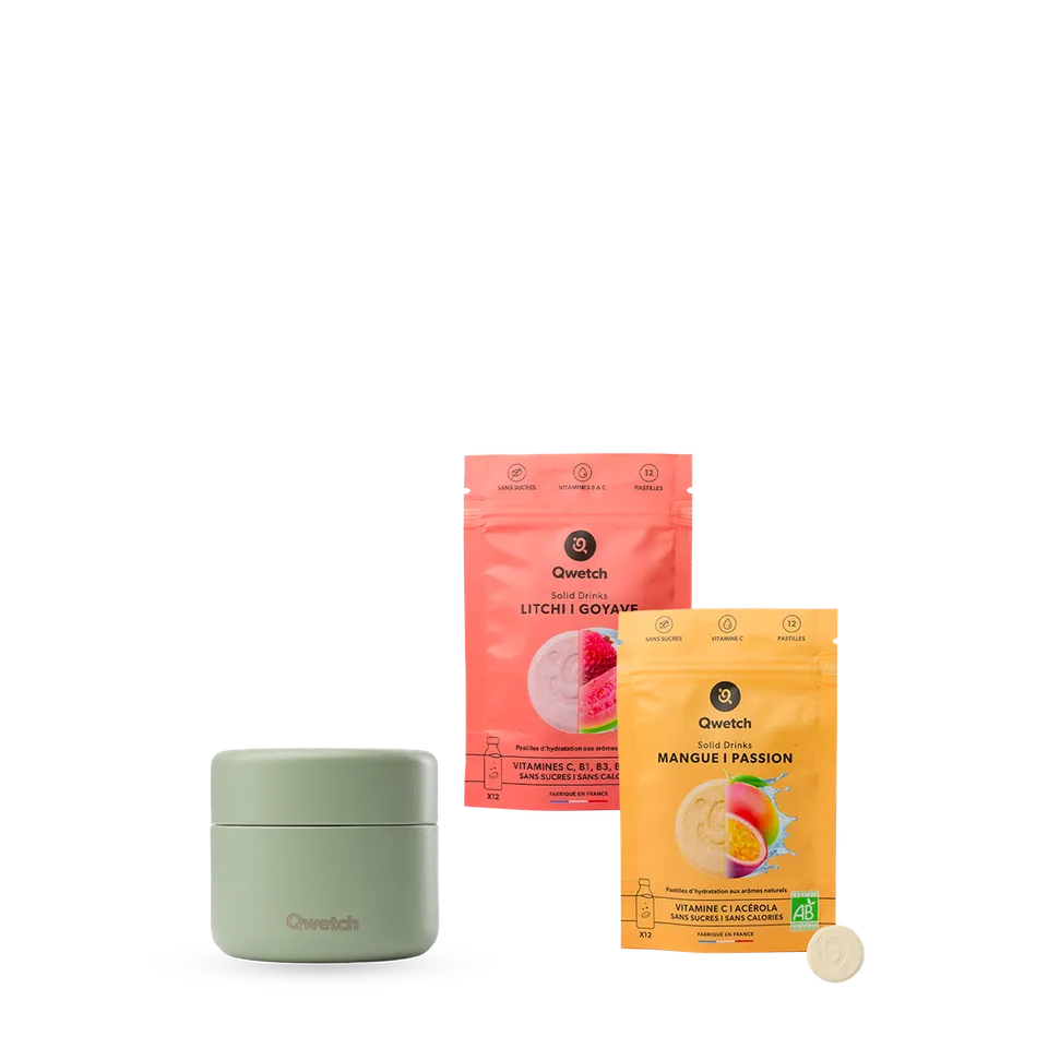 Qwetch Solid Drinks Routine Box Tilleul mango litchi