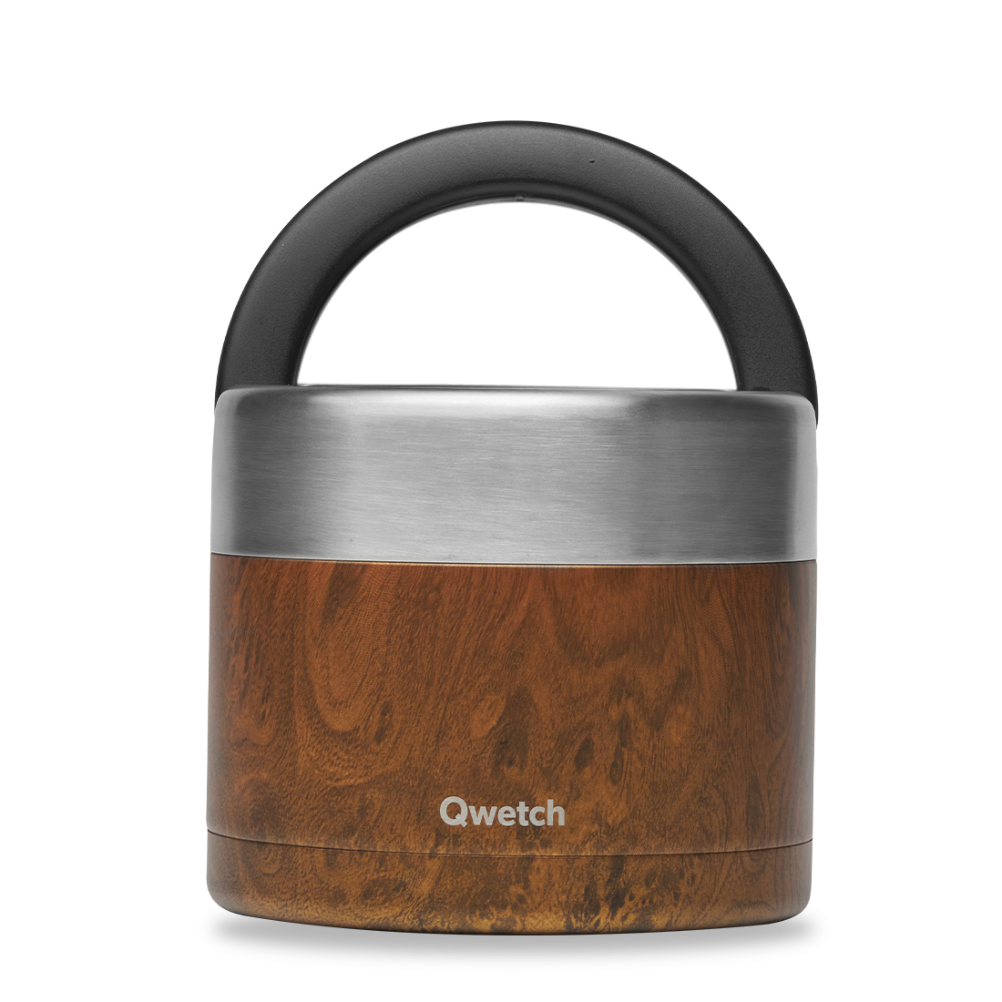 Qwetch Wood termo box na jídlo s rukojetí 650 ml