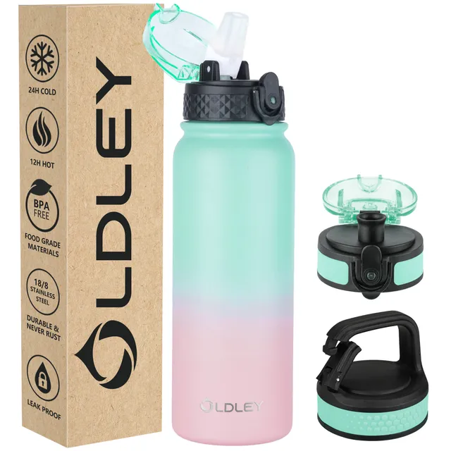 OLDLEY 20oz termoláhev Green Pink 600ml nerez