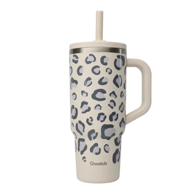 Qwetch Wild Sable Travel Cup termohrnek 900 ml se slámkou