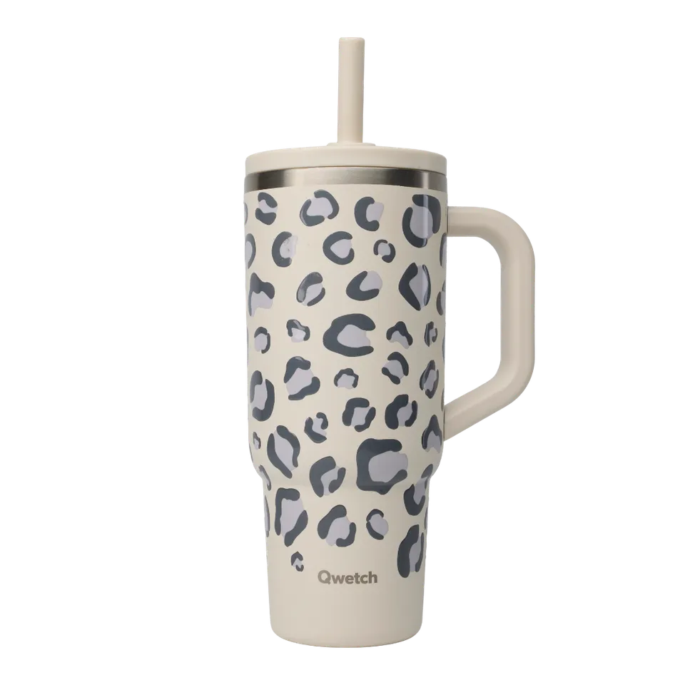 Qwetch Wild Sable Travel Cup termohrnek 900 ml se slámkou