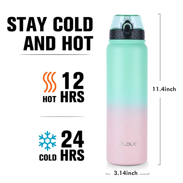 OLDLEY 32oz termoláhev Mint Green Pink 950ml nerez