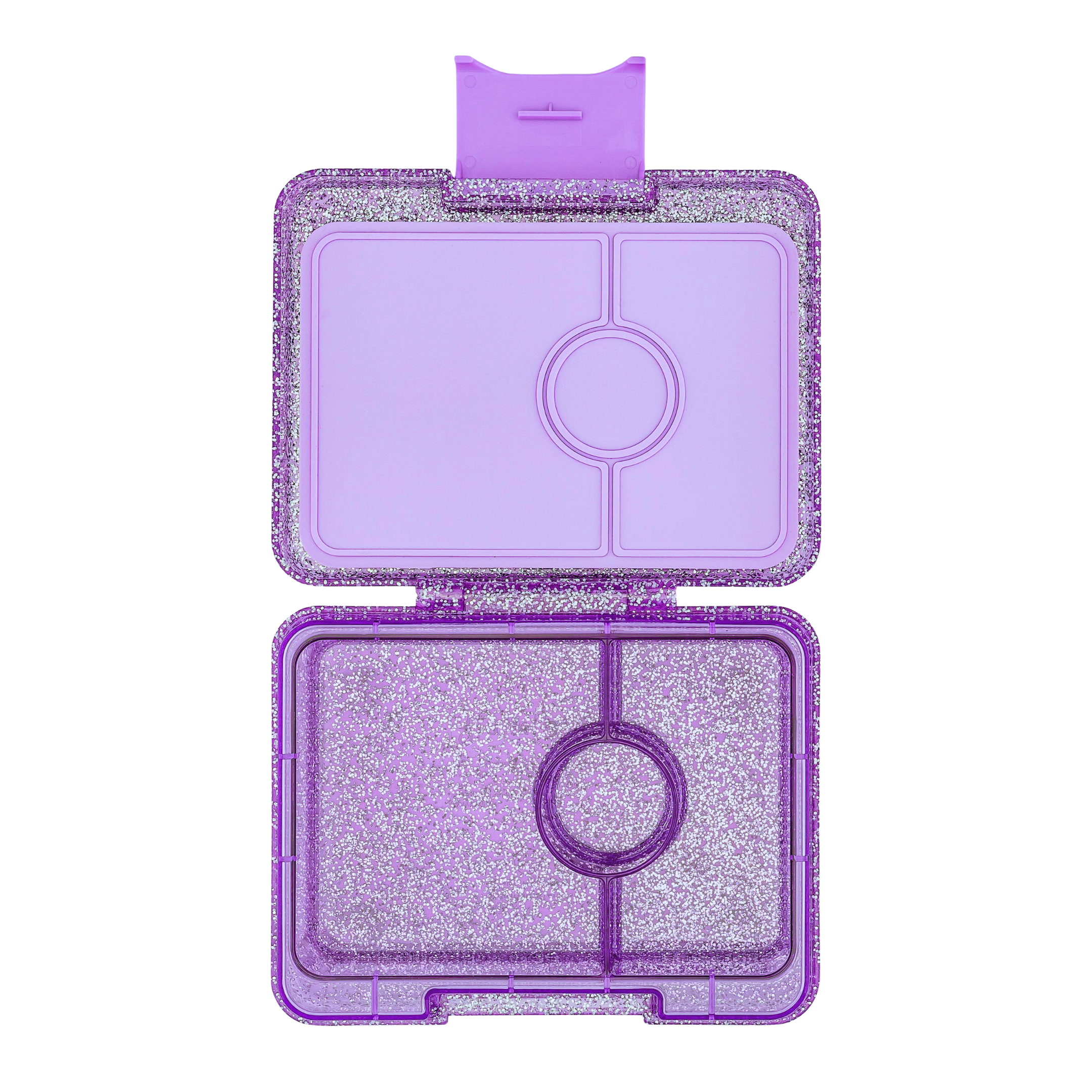 Yumbox Snack svačinový box Princess Purple Glitter 3 přihrádky
