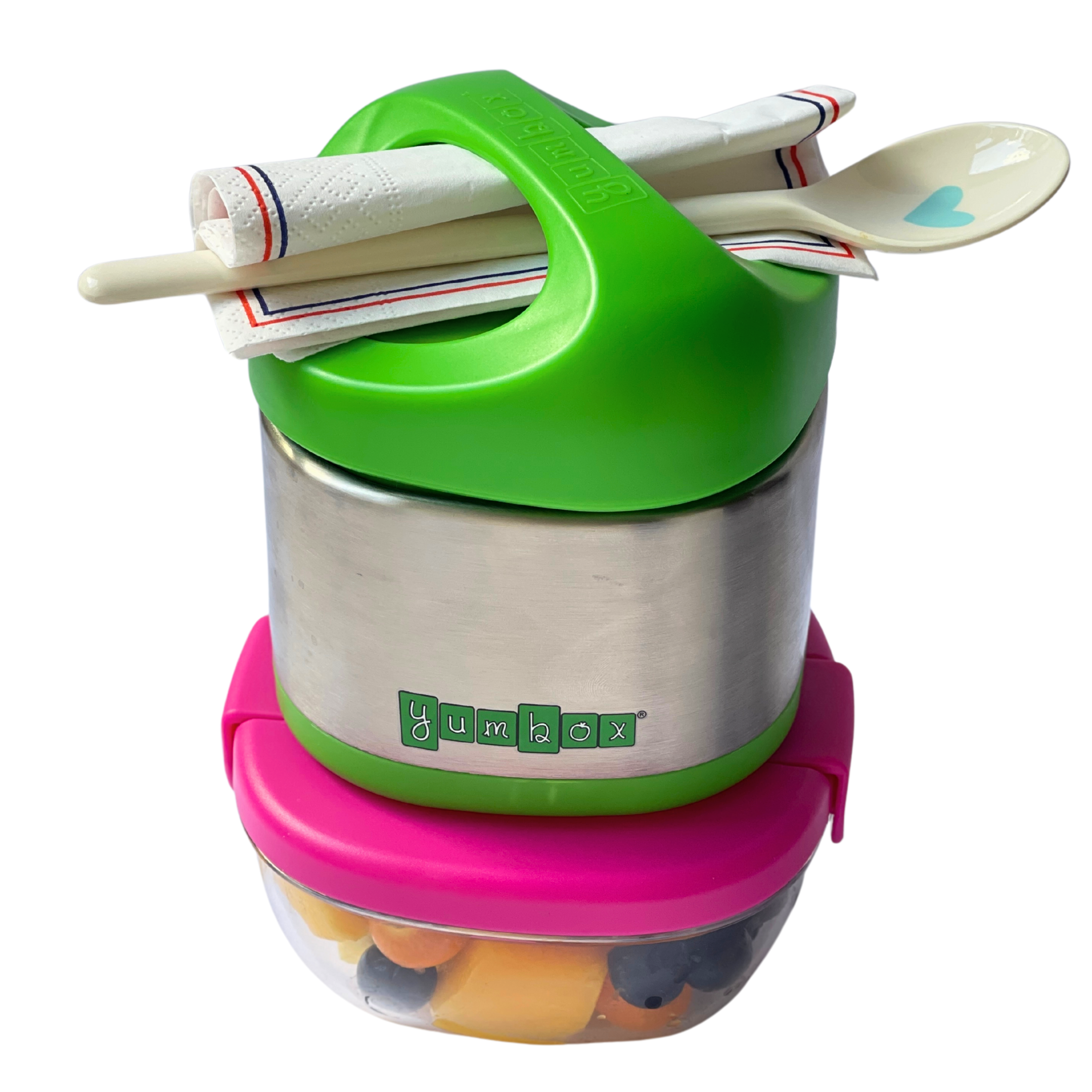Yumbox Snack miska 3 přihrádky fialová s víčkem