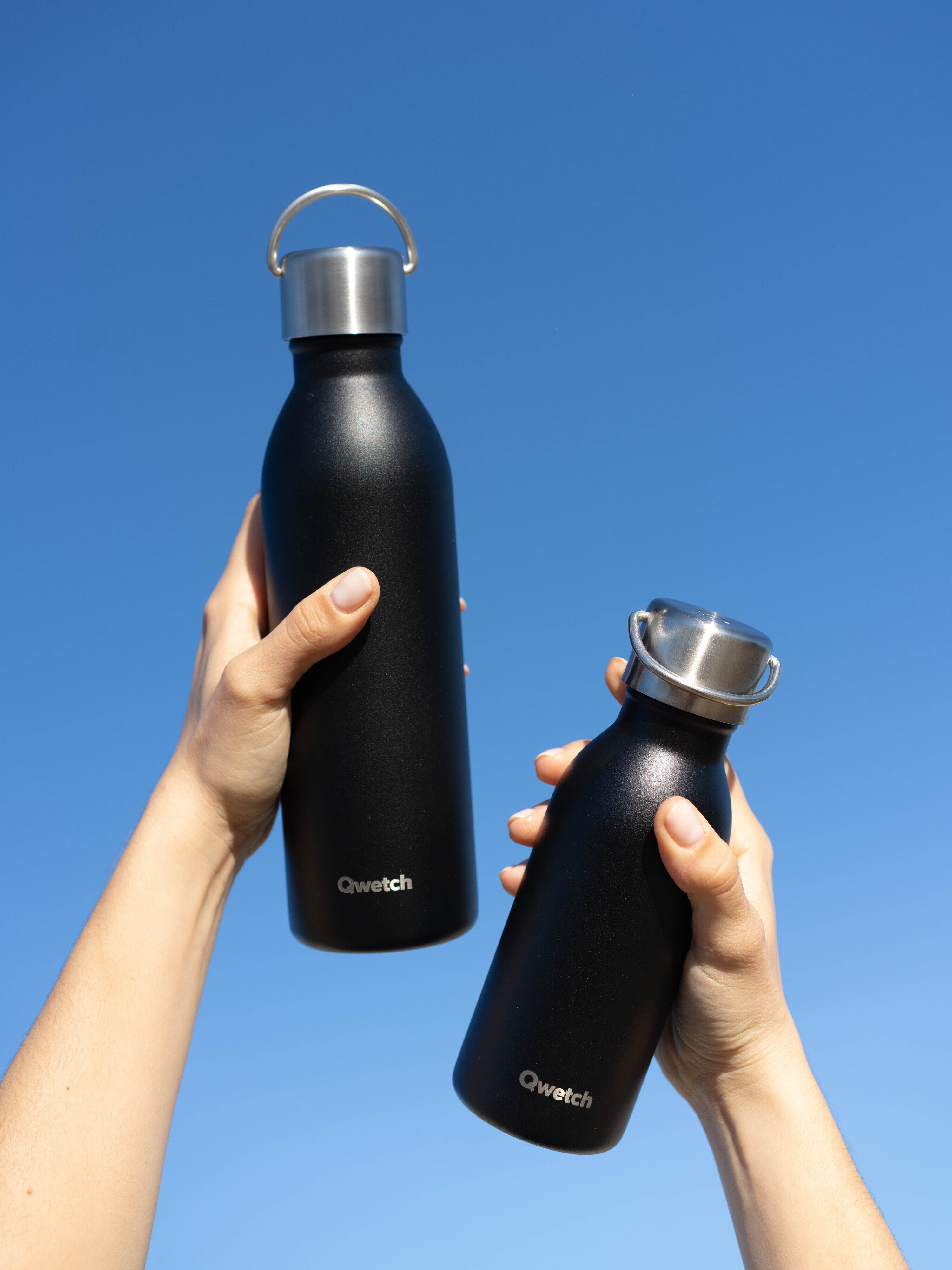 Qwetch Active Matt Noir termoláhev 350 ml nerez