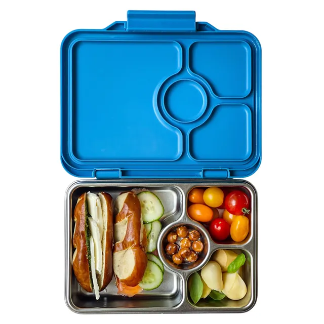Yumbox Prêt nerezový bento box Normandy Blue 4 přihrádky