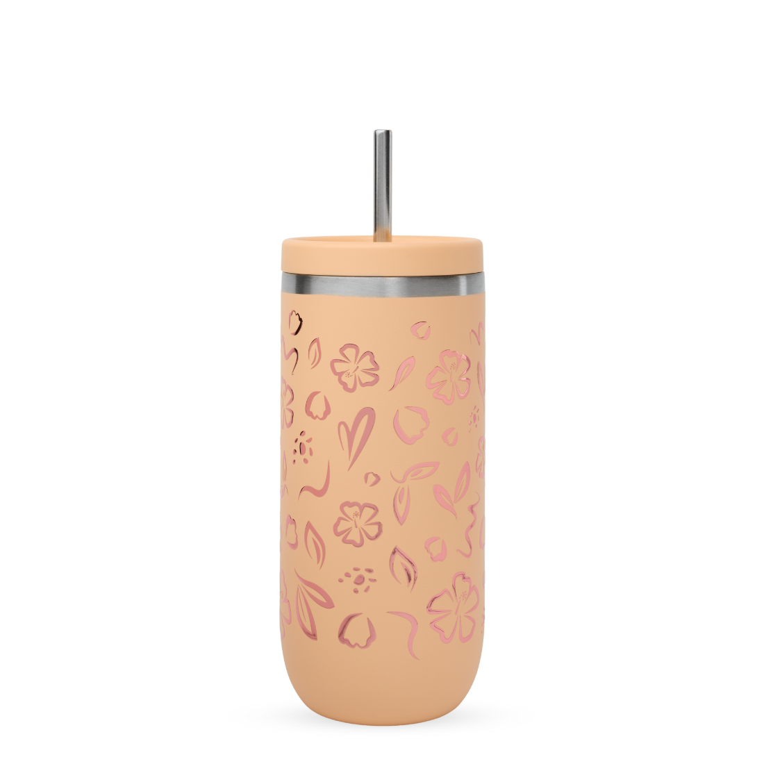 Qwetch Moani Pastel Abricot cold cup 600 ml s brčkem