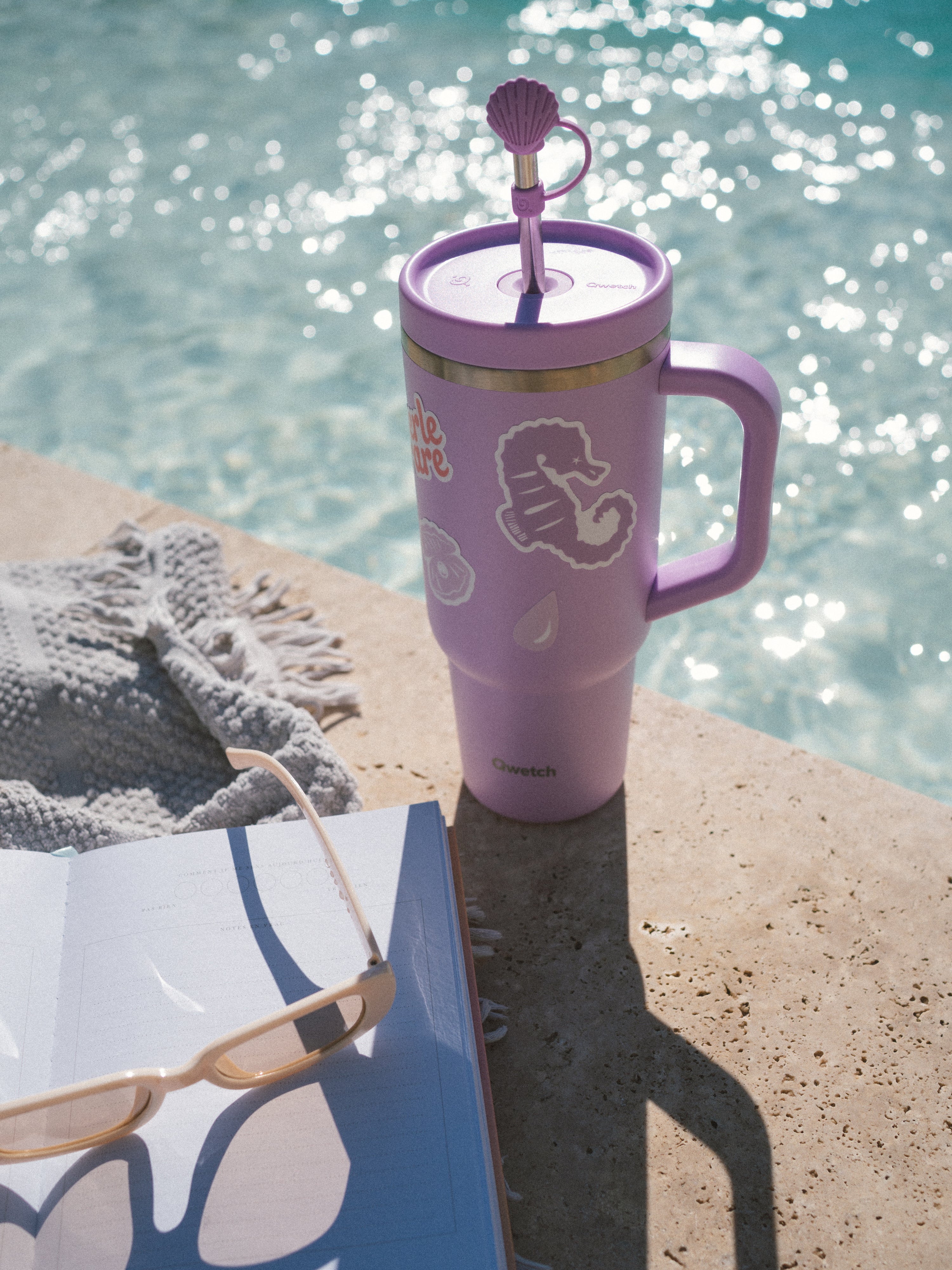 Qwetch Travel Cup Lavande termohrnek 900 ml sada