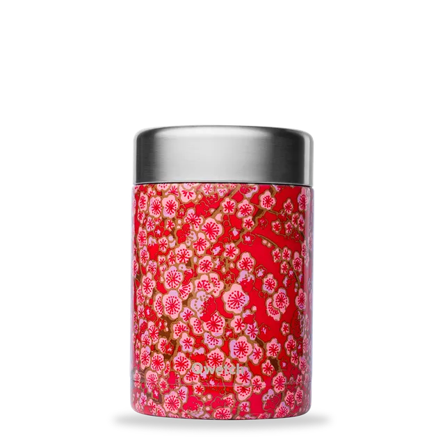 Qwetch Compact termo dóza Flowers Rouge 600 ml nerez