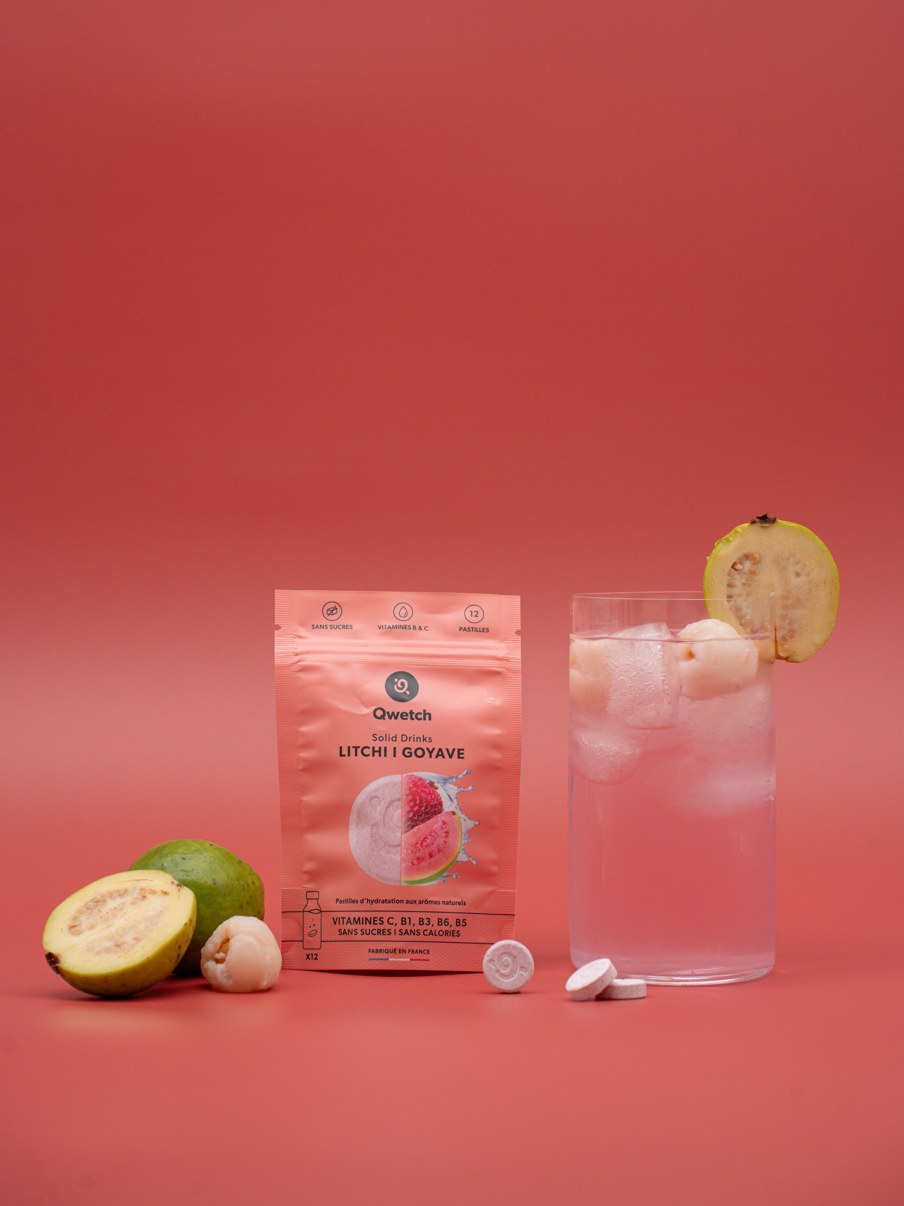 Qwetch Solid Drinks Cold Cup termohrnek pastel rose litchi