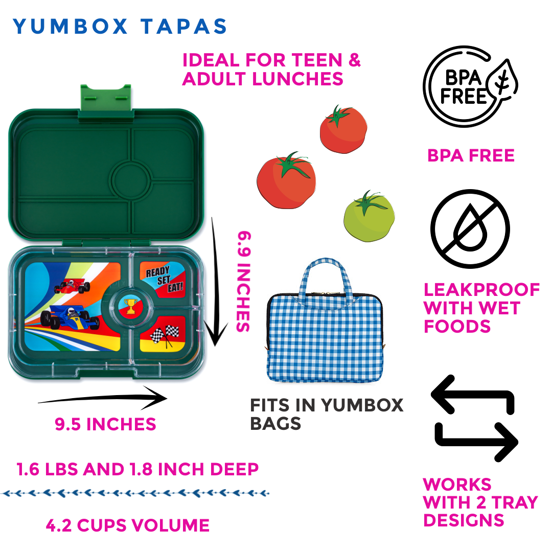 Yumbox Tapas Large svačinobox 4 přihrádky Greenwich nepropustný
