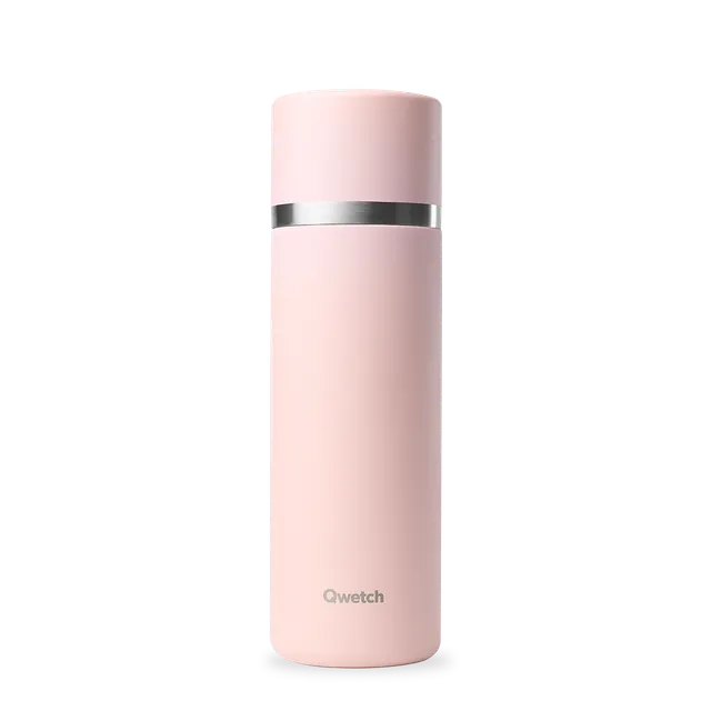 Qwetch Thermo termoska 750 ml pastelově růžová nerez