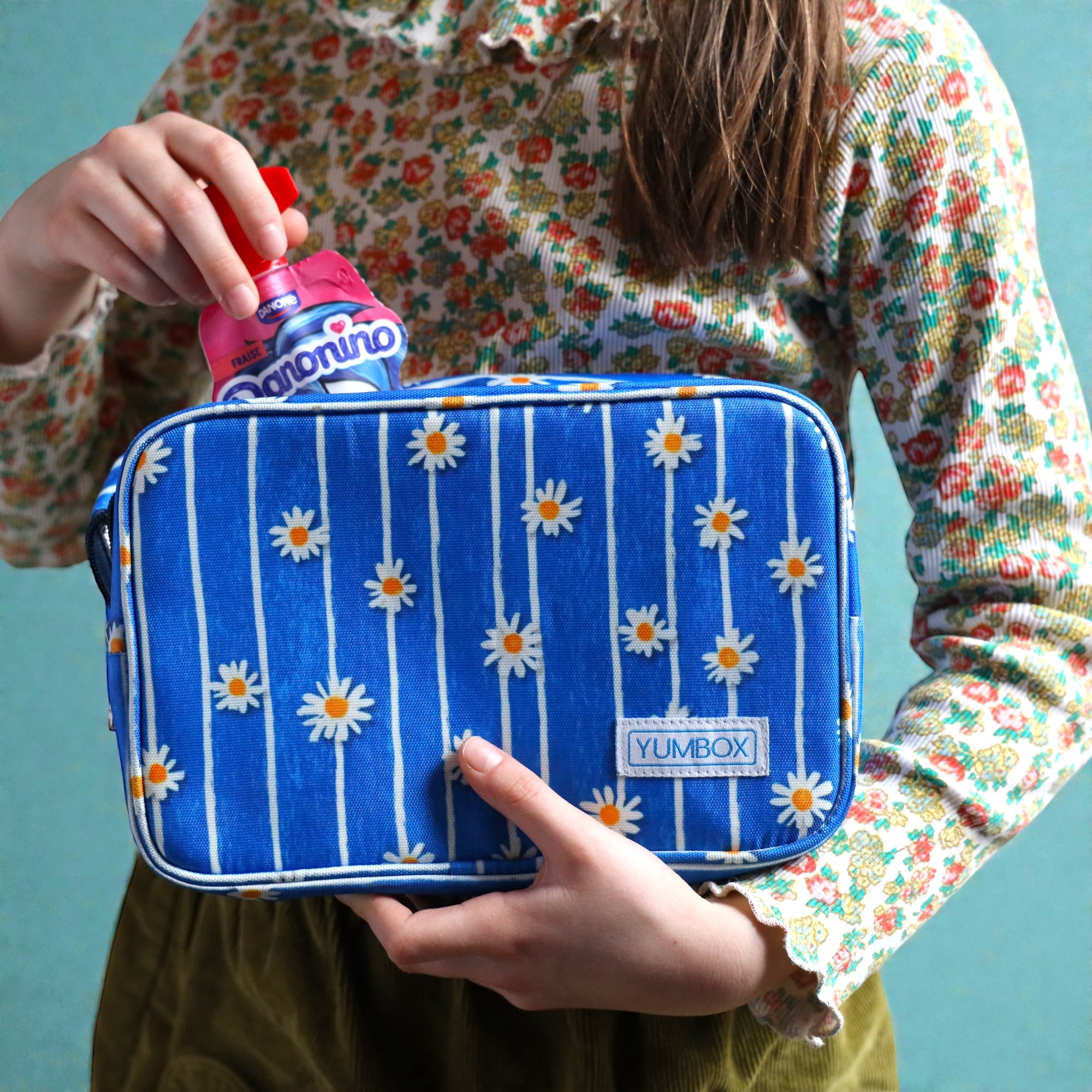 Yumbox Chill svačinová taška Daisy Stripes s vložkami