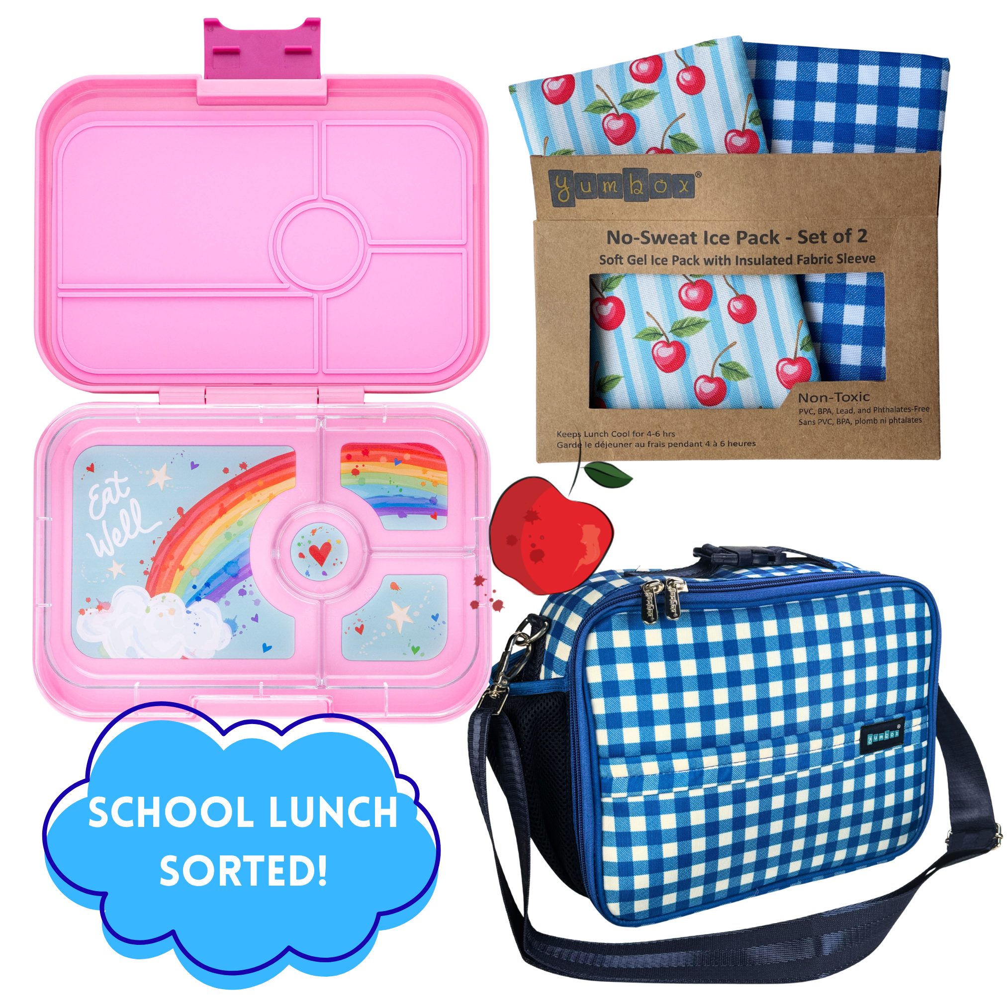 Yumbox Tapas Large svačinobox 4 přihrádky Capri Pink nepropustný