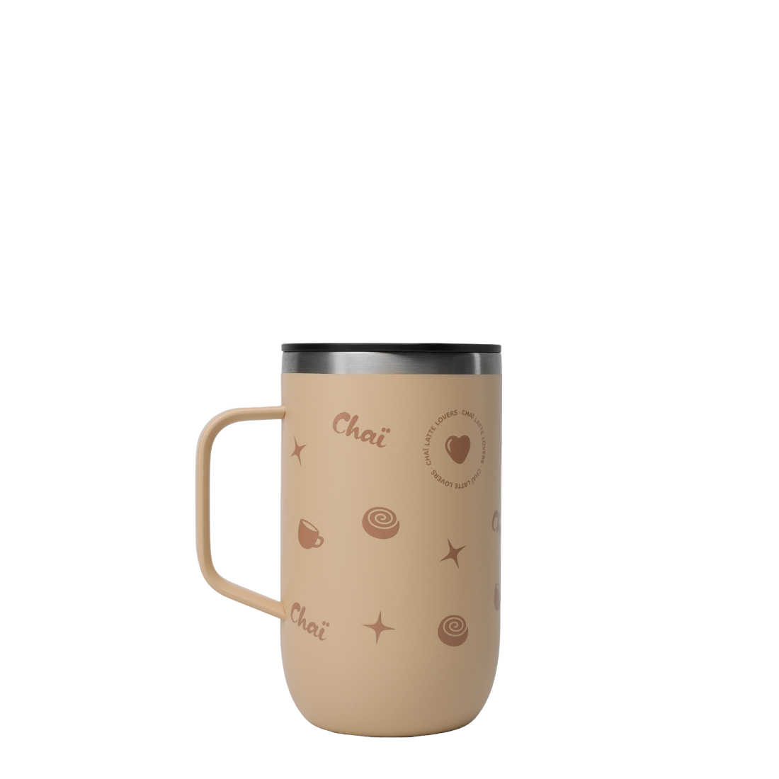 Qwetch Cool Club termohrnek na čaj 470 ml Lin nerez