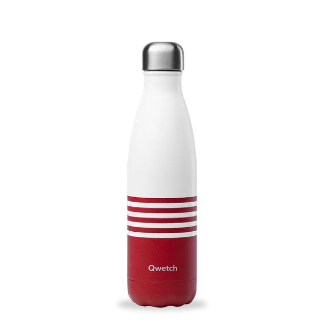 Qwetch Originals Marinière Rouge termo láhev 500 ml nerez
