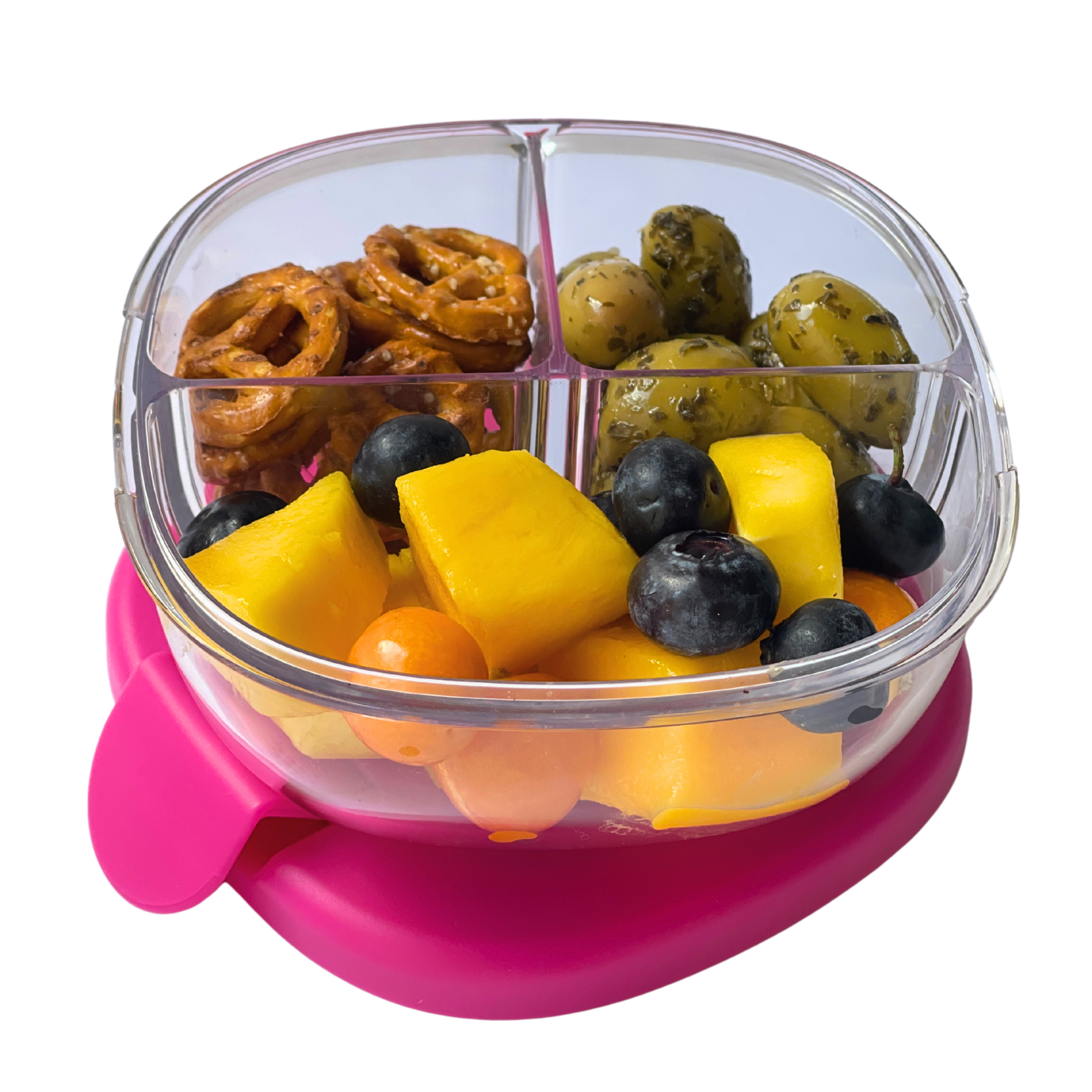 Yumbox Snack miska 3 přihrádky fialová s víčkem