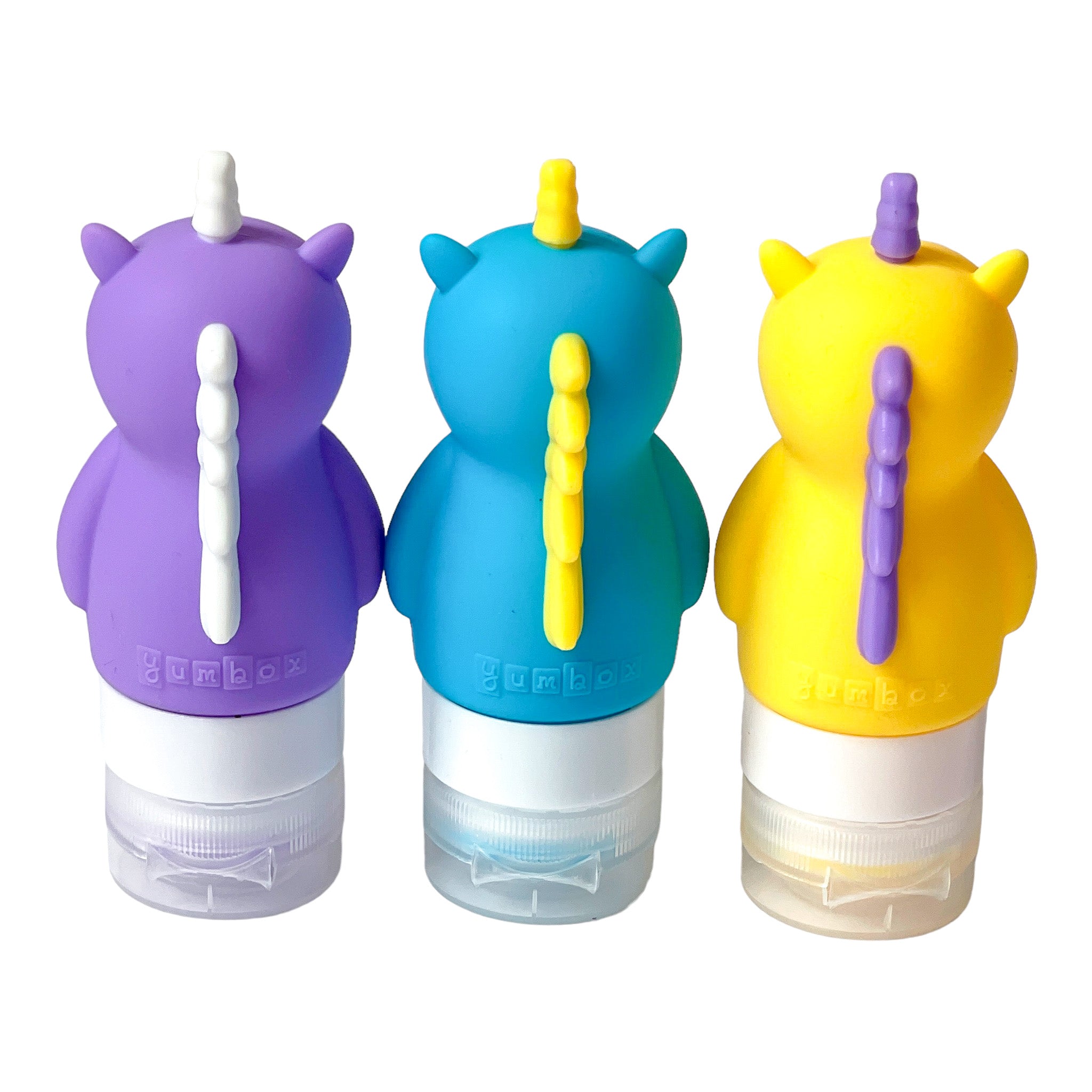 Yumbox Unicorn dávkovací lahvičky silikon 3 ks těsné