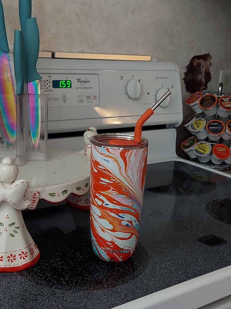 S'well Tumbler with Straw termohrnek 710 ml Onyx chlad 18 hodin