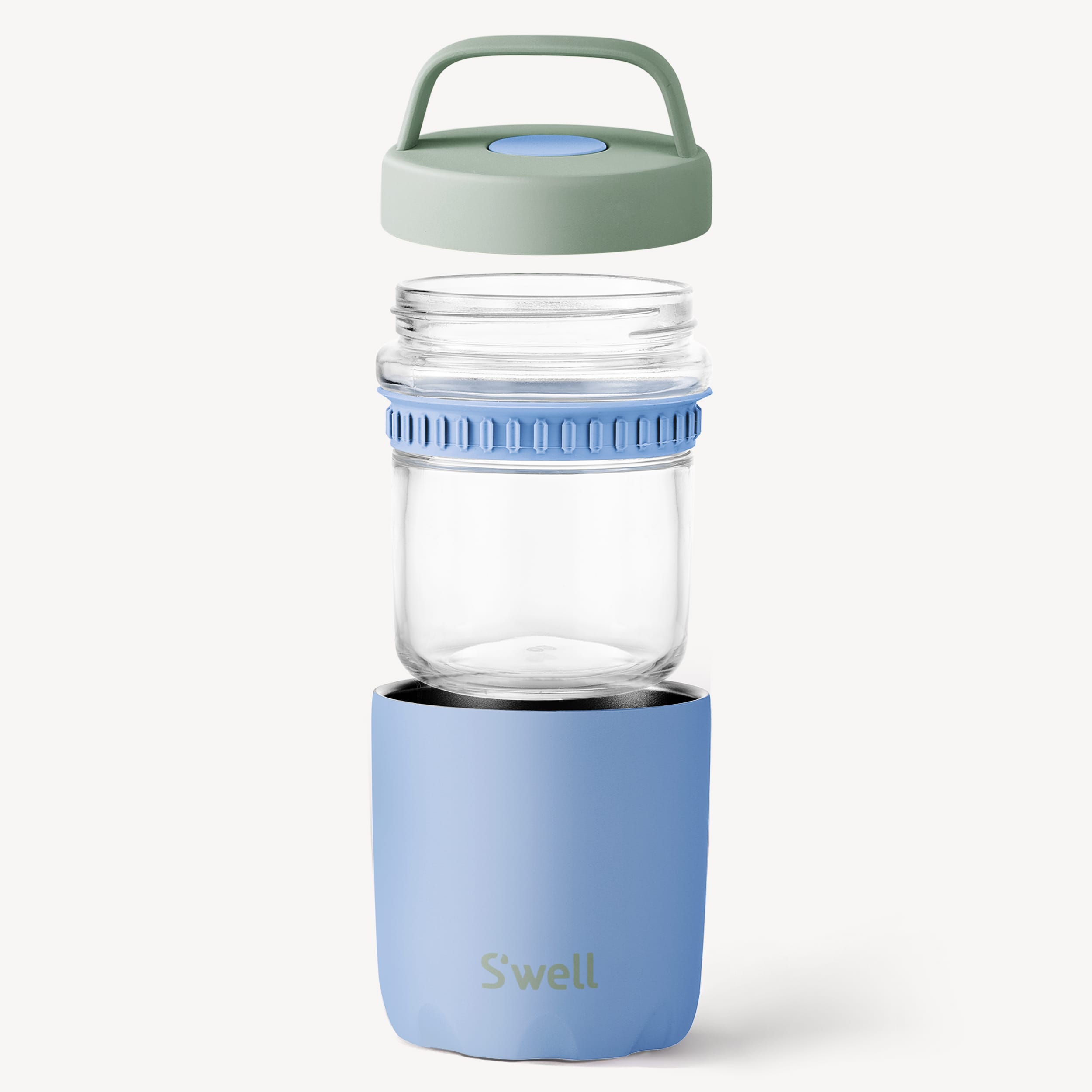 S'well Glass+ Food Jar dóza Chambray 15oz skleněná