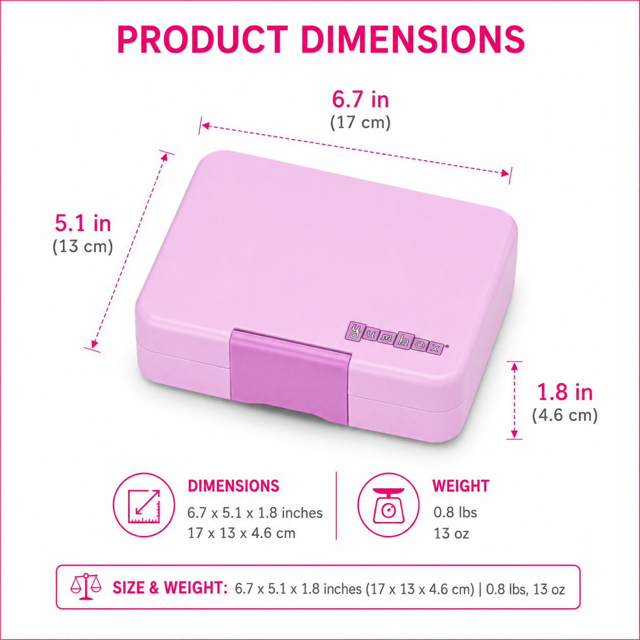 Yumbox Snack svačinový box Ami Purple Swan Tray 3 přihrádky