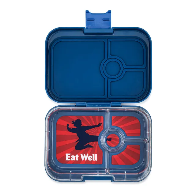 Yumbox Panino box na svačinu Ninja Blue se 4 přihrádkami