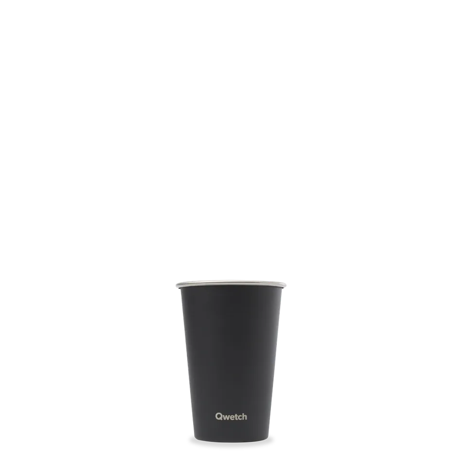 Qwetch One kelímek matná černá 300 ml nerez