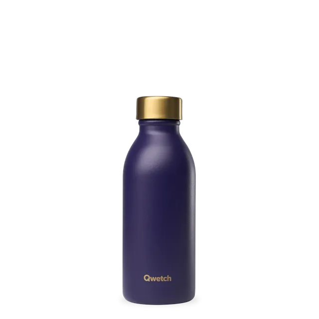 Qwetch Icon Violet obscur & Or termoláhev 500 ml zlatá