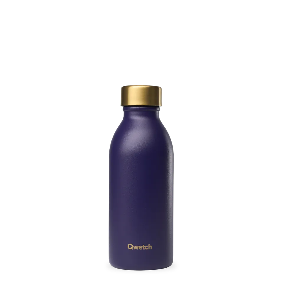 Qwetch Icon Violet obscur & Or termoláhev 500 ml zlatá