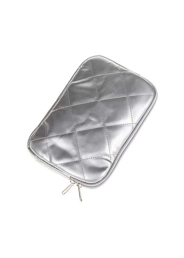 Coolbox pouzdro na tablet 7″ se zipem stříbrné koženka