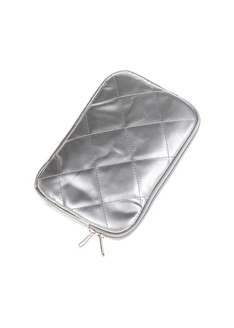 Coolbox pouzdro na tablet 7″ se zipem stříbrné koženka