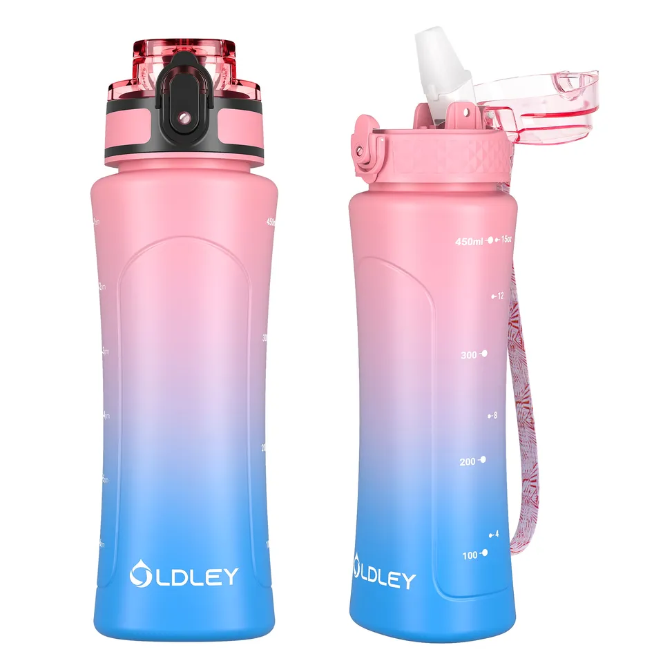 OLDLEY Kids Dual Lid láhev 443 ml růžová s brčkem
