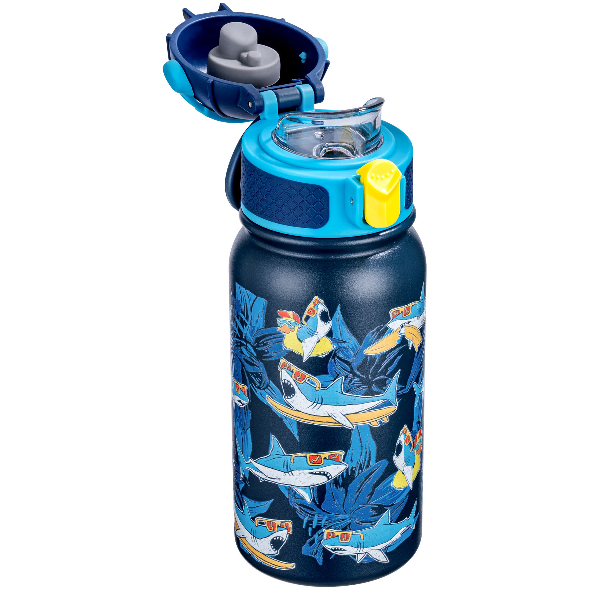 Oldley Kids 12oz láhev žralok modrá 350 ml