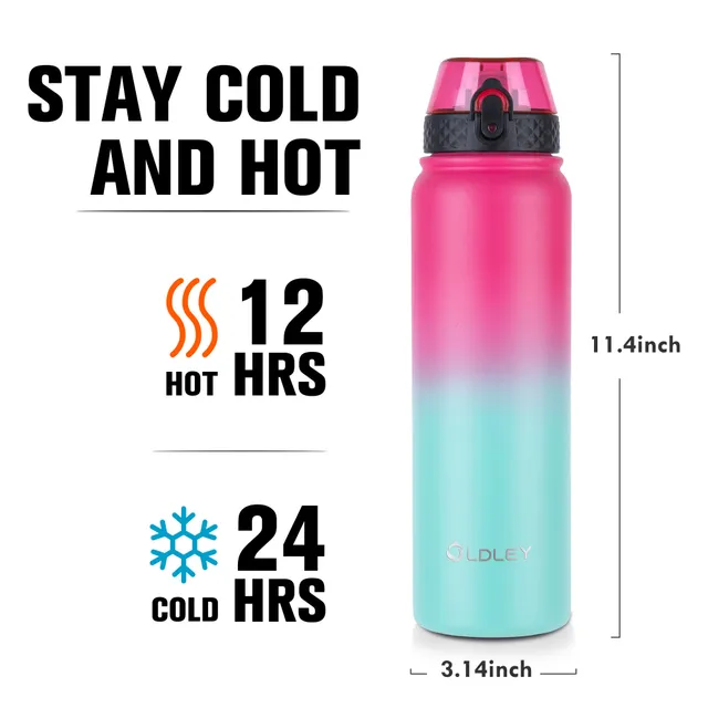 Oldley 32oz termolahev Rose Red Green 950 ml 3 víčka