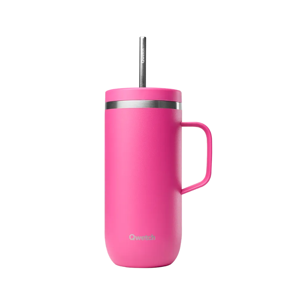 Qwetch Cold Cup termohrnek 600 ml pop magenta s uchem