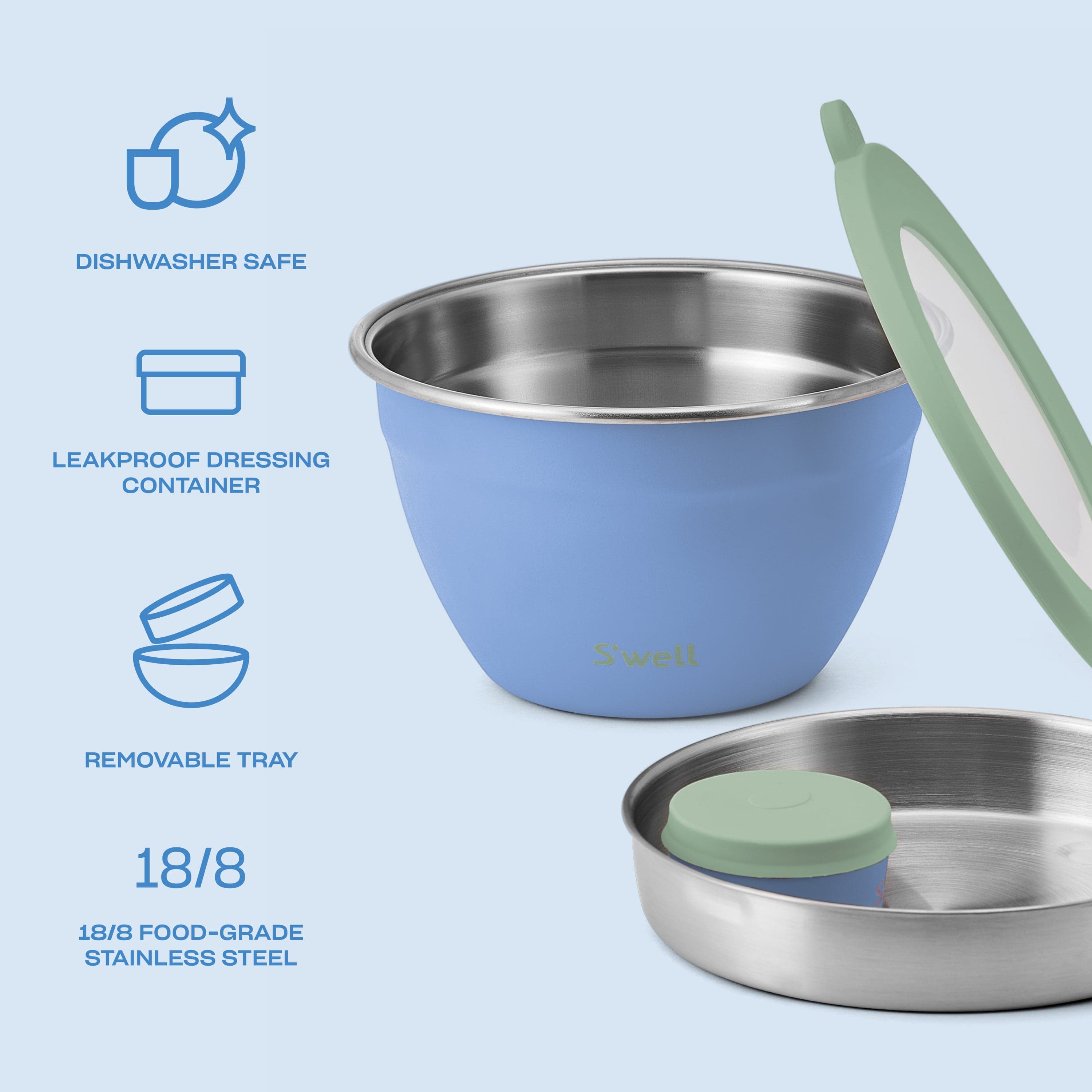 S'well Salad Bowl Kit miska 1,9 l Chambray