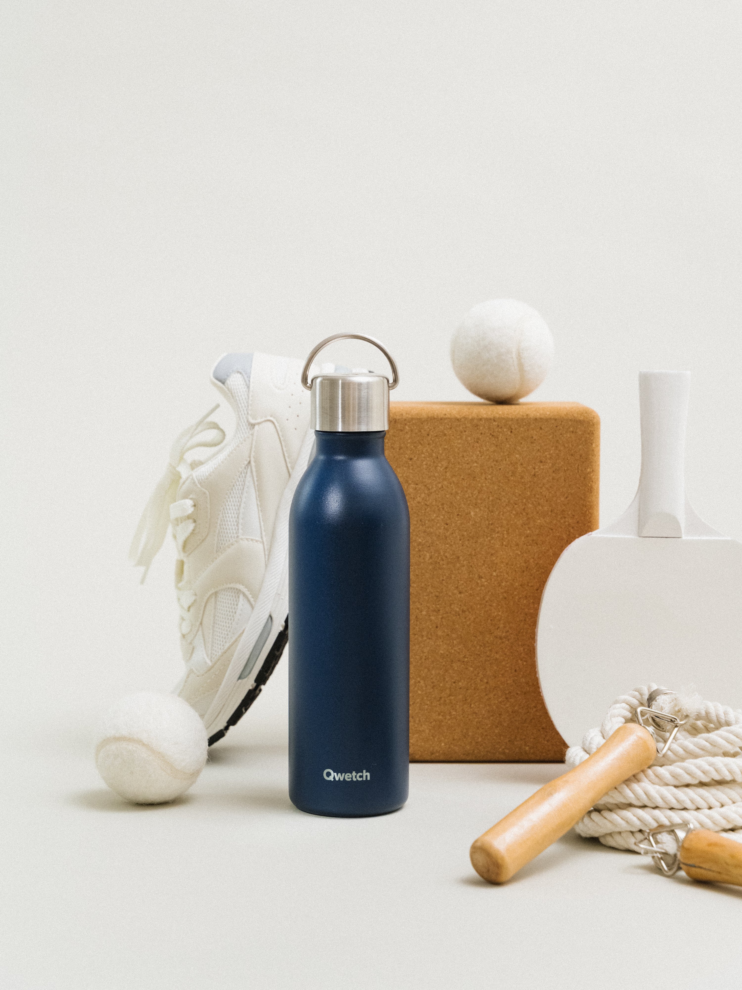 Qwetch Active Bleu Nuit termoláhev 600 ml nerez