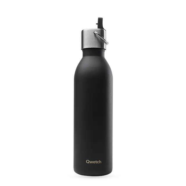 Qwetch Active Matt Noir termo láhev 600 ml sportovní